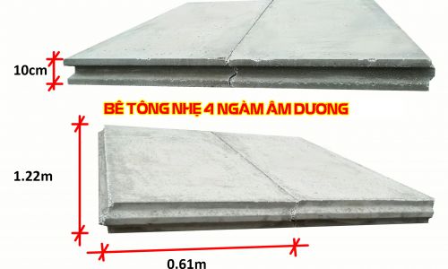 Tấm T10 kích thước 0.61x1.22m dày 10cm
